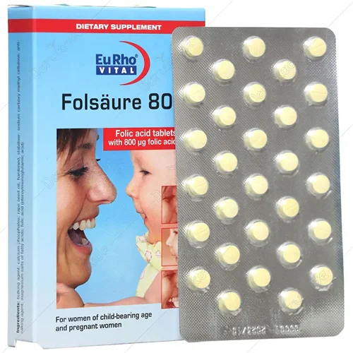 فولیک اسید 800 یوروویتال_(folic acid 800 (eurho vital