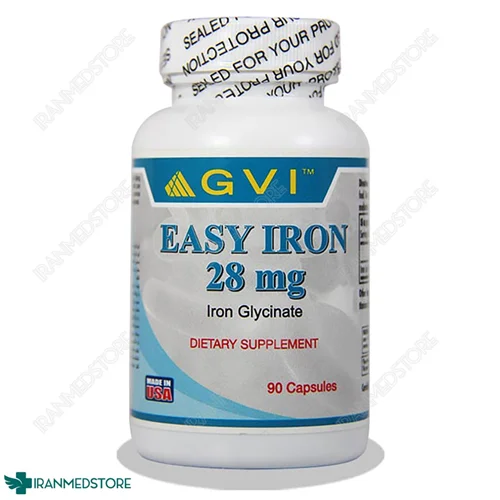 کپسول ایزی آیرون 28 میلی گرم جی وی آی 30 عددی_easy iron (GVI)